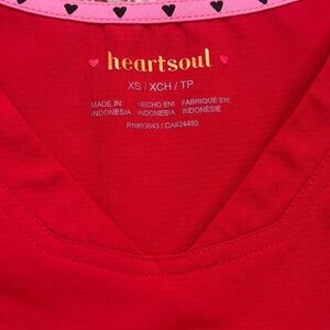 RED NURSING SCRUB TOP